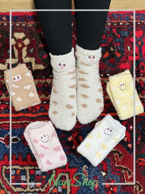 جوراب ساقدار بوکله ای طرح اسمایل