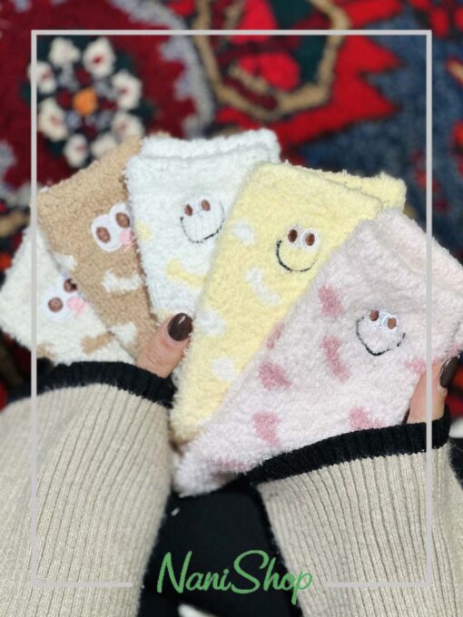 جوراب ساقدار بوکله ای طرح اسمایل