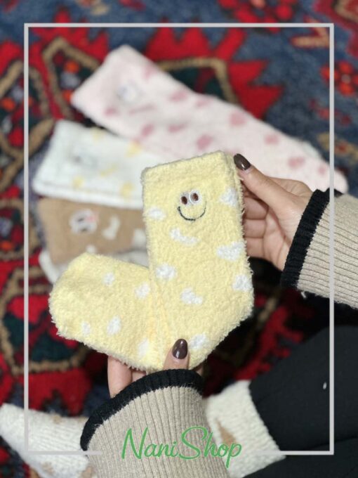 جوراب ساقدار بوکله ای طرح اسمایل