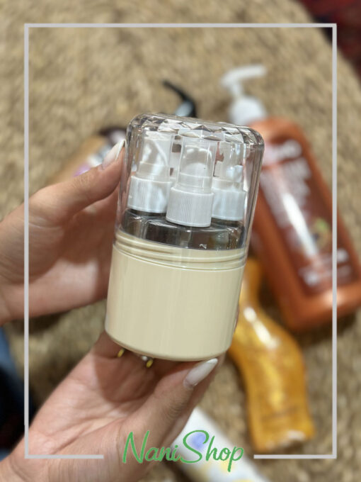 پک قوطی مسافرتی 4 تایی در شیشه ای
