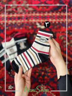 جوراب نیم ساق طرح تدی برجسته