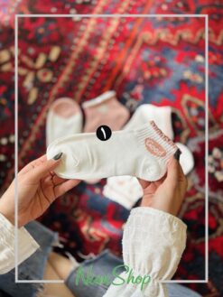 جوراب مچی لبه چین طرح بهاری