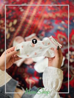 جوراب مچی لبه چین طرح بهاری