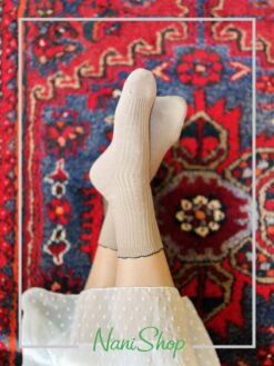 جوراب نیم ساق لبه دالبری کبریتی