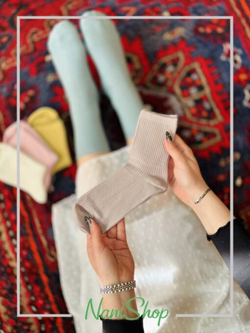جوراب ساقدار تک رنگ کبریتی