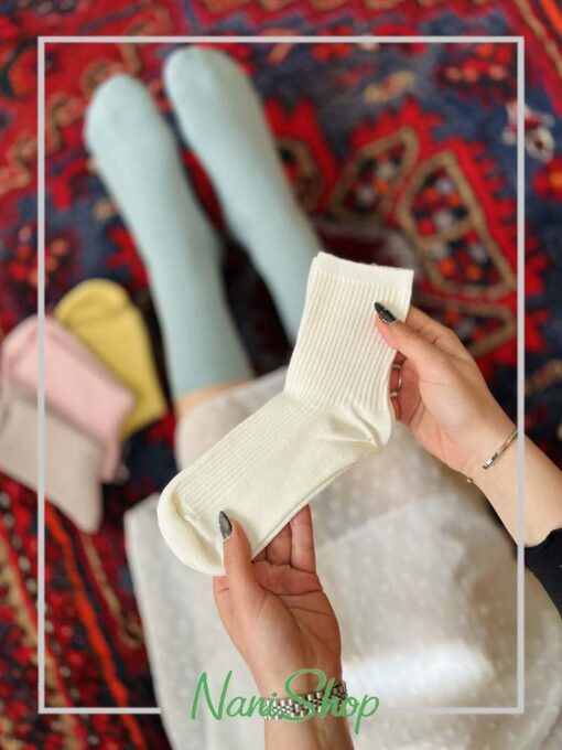 جوراب ساقدار تک رنگ کبریتی
