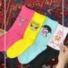 جوراب ساقدار طرح پلنگ صورتی برند وارداتی