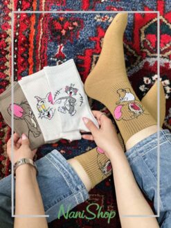 جوراب ساقدار طرح تام و جری برند وارداتی