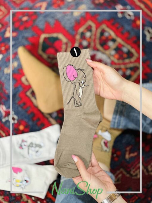 جوراب ساقدار طرح تام و جری برند وارداتی