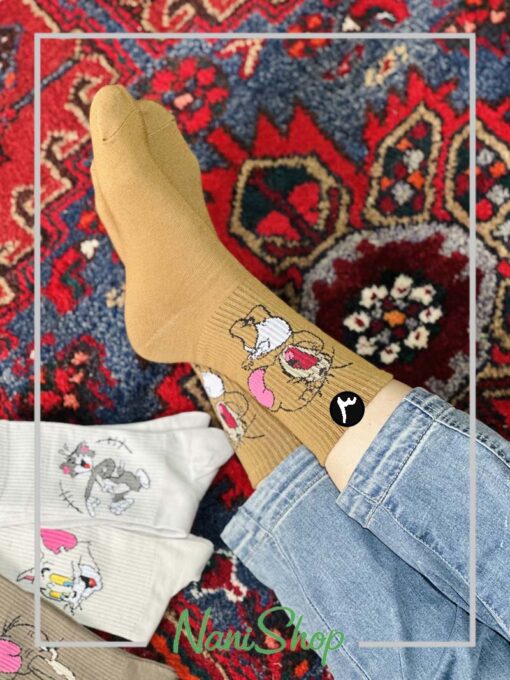 جوراب ساقدار طرح تام و جری برند وارداتی
