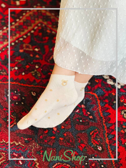 جوراب مچی لبه کبریتی طرح تدی