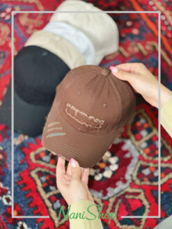 کلاه نقابدار کتان طرح NOOOK