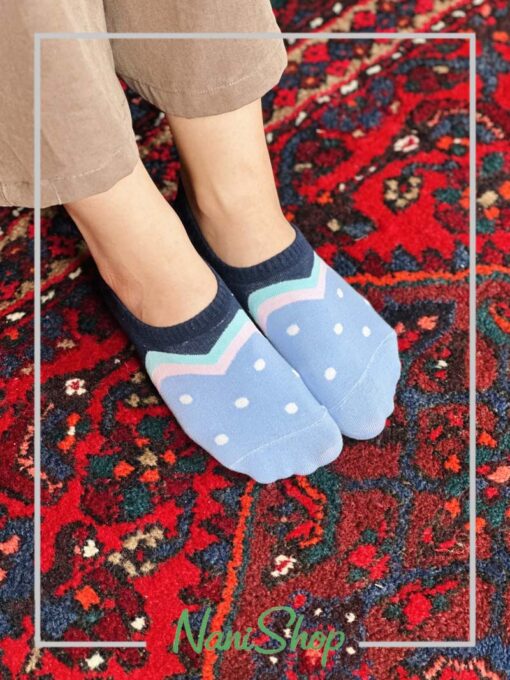 جوراب قوزکی طرح خال خالی
