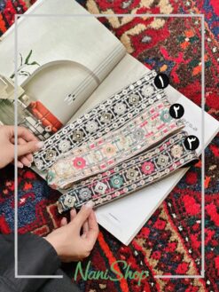 تل کشی پارچه ای طرح آیینه دوزی