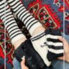 جوراب ساقدار موهری طرح Love