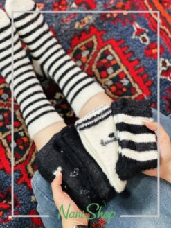 جوراب ساقدار موهری طرح Love