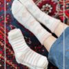 جوراب ساقدار موهری طرح رینگی لوزی