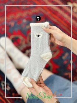 جوراب ساقدار موهری طرح رینگی لوزی