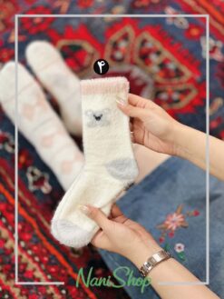 جوراب ساقدار موهری طرح رینگی لوزی