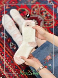 جوراب ساقدار موهری طرح رینگی لوزی