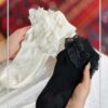جوراب نیم ساق تور دار طرح گل ریز