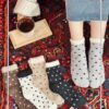 جوراب ساقدار بوکله طرح خال خالی