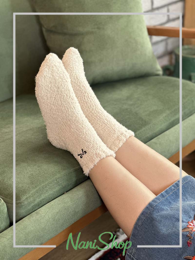 جوراب ساقدار بوکله طرح پاپیونی