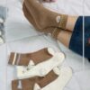 جوراب ساقدار حوله ای طرح سه قلب smile
