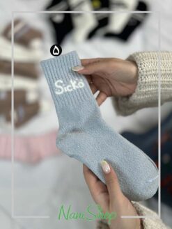 جوراب ساقدار حوله ای طرح رینگی Smile