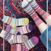 جوراب ساقدار بافت طرح خشتی