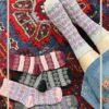 جوراب ساقدار بافت طرح هندسی