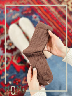 جوراب ساقدار موهری طرح زنجیر برند کوکوهانا