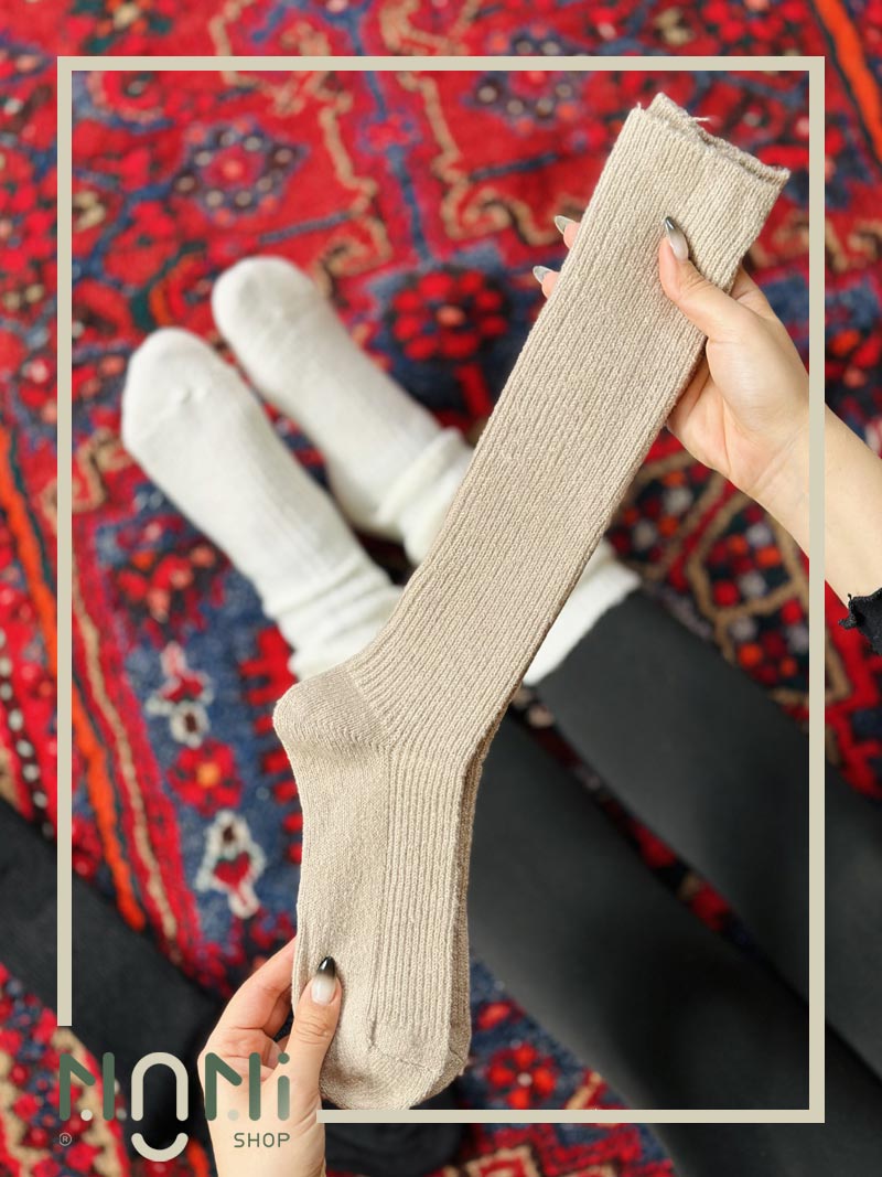 جوراب زیر زانو لامای کبریتی