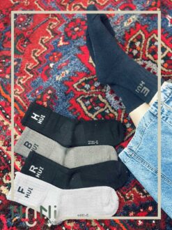 جوراب ساقدار حوله ای ساق کبریتی طرح HUI