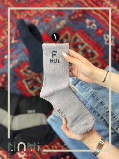جوراب ساقدار حوله ای ساق کبریتی طرح HUI