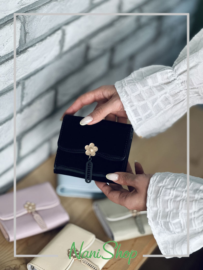 کیف پول چرم گل آویز برند پرتیزس