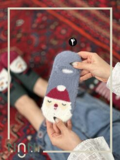 جوراب قوزکی موهری طرح کریسمس