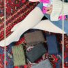 جوراب شلواری نخی گندمی کشی برند پنتی