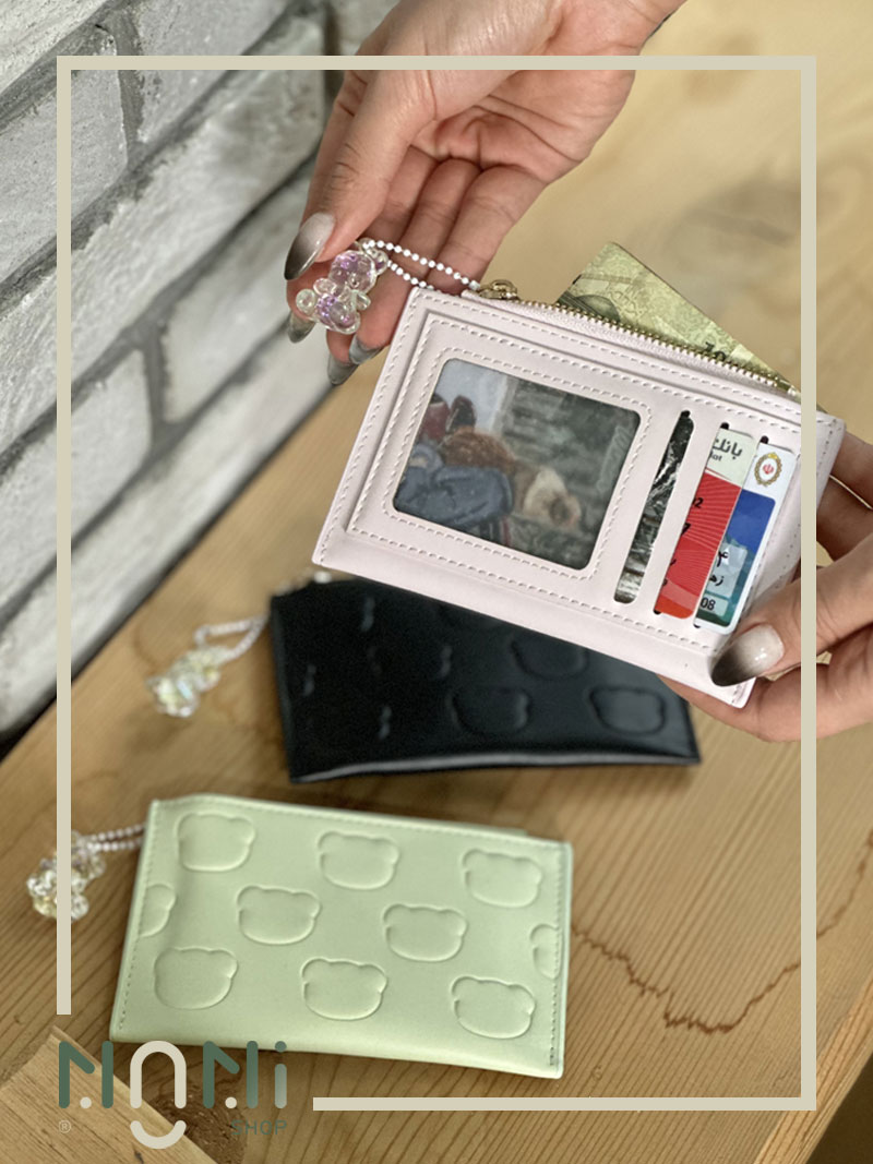کیف پول چرم طرح تدی برجسته برند پرتیزس