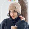 کلاه کشبافت موهری داخل مخمل