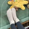 جوراب نیم ساق بدون کف بوکله طرح خرس برجسته