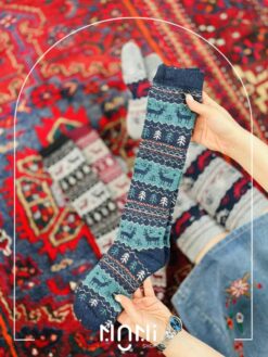 جوراب زیر زانو پشمی داخل کرک طرح گوزن برند کوکوهانا