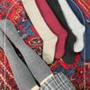 جوراب زیر زانو پشمی داخل حوله ای تک رنگ