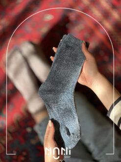 جوراب ساقدار مخملی کبریتی