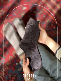 جوراب ساقدار مخملی کبریتی