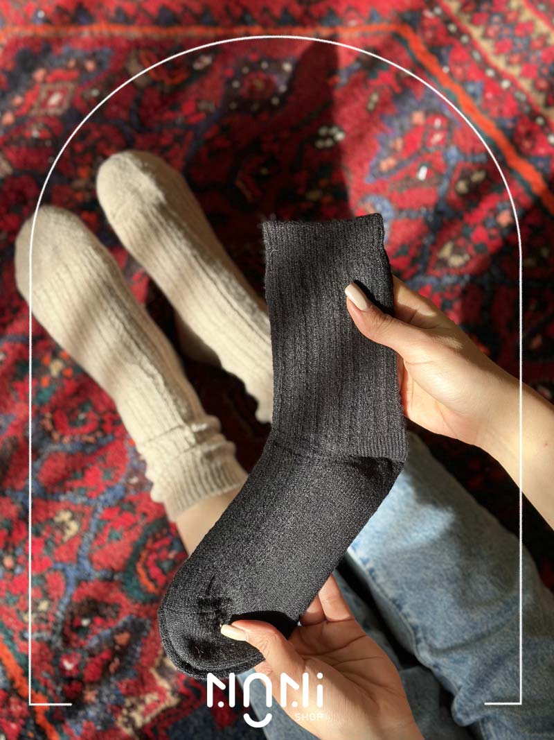 جوراب ساقدار بوکله تک رنگ