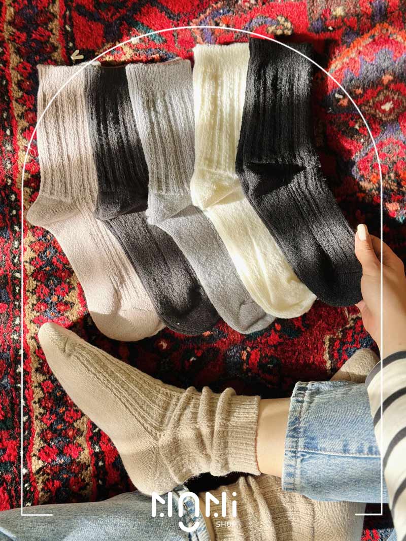 جوراب ساقدار بوکله تک رنگ