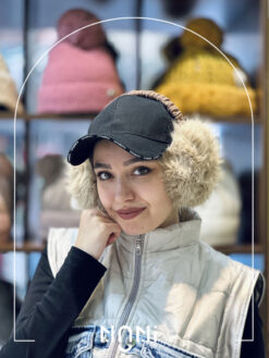 گوشبند خز طرح دسته پارچه ای