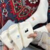 جوراب ساقدار بوکله طرح گلدوزی خرگوش و روباه