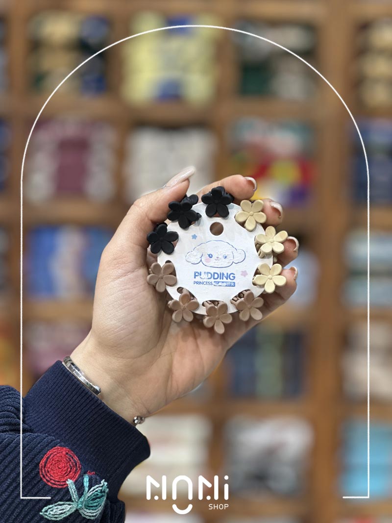 گیره مو طرح گل و شکوفه ده عددی